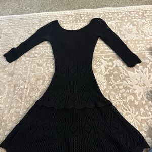 Elegant Black Knit Dress